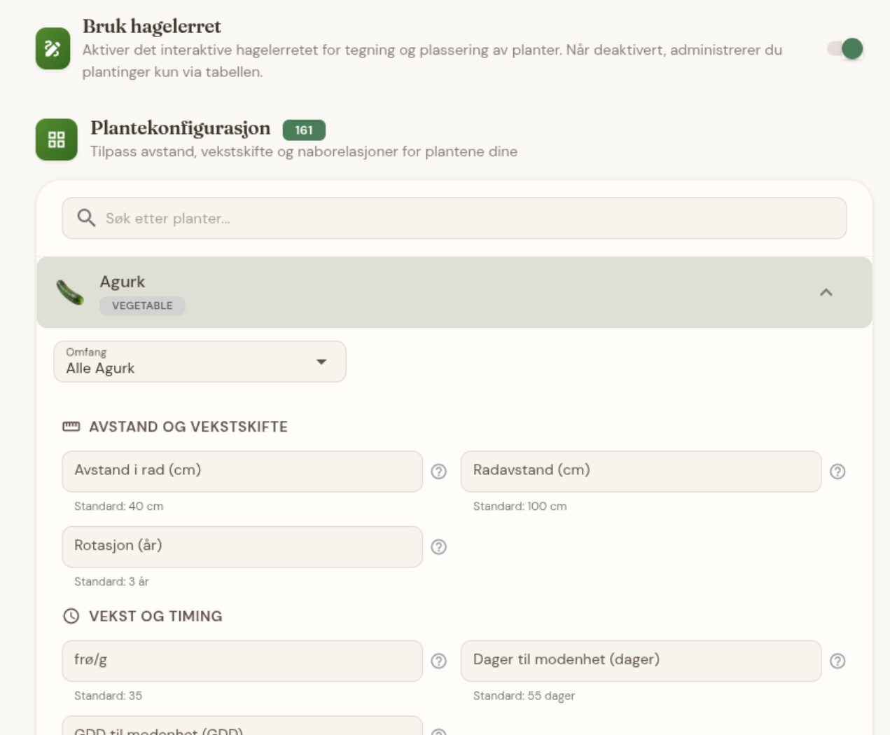 Sortstilpasning med avstander og naboer